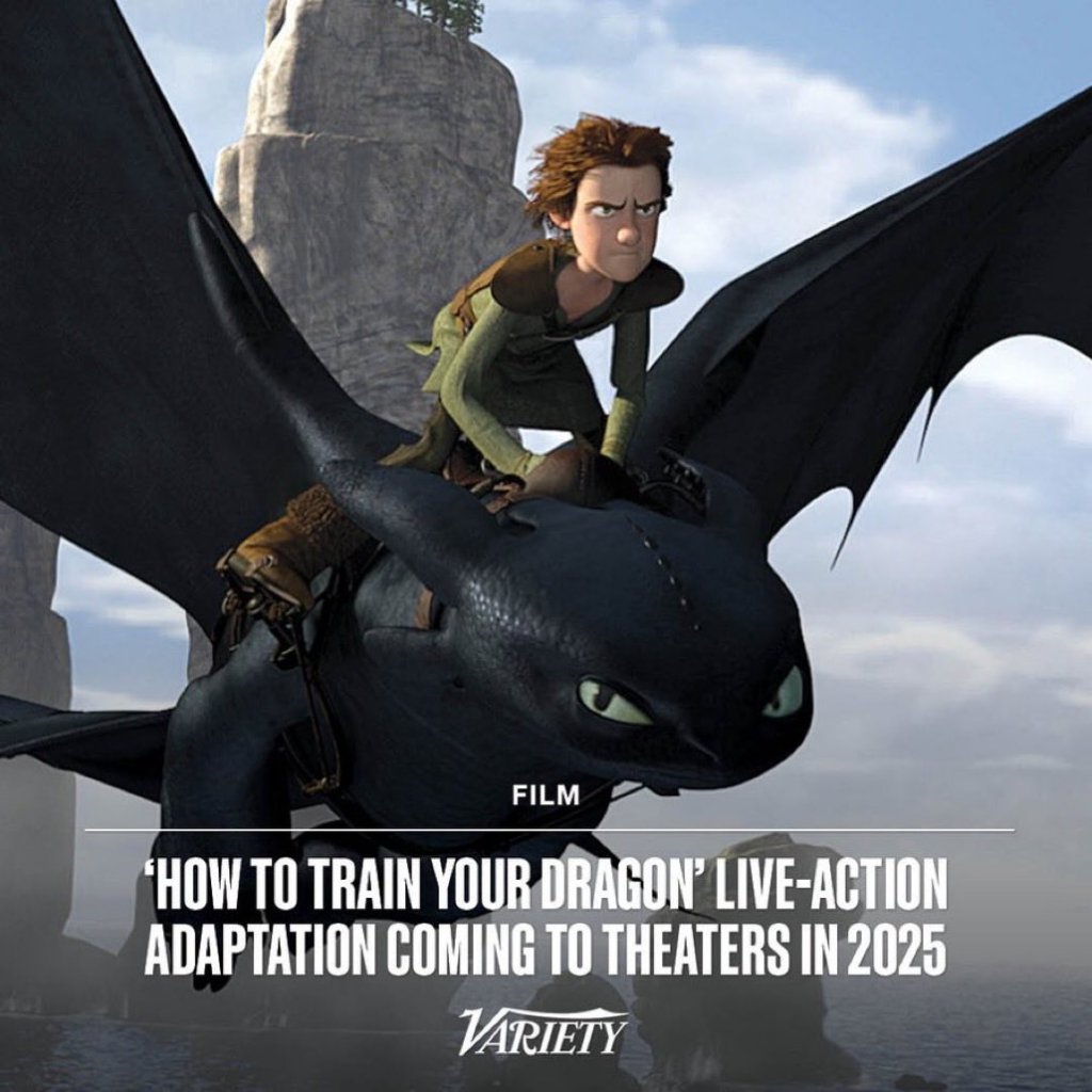 How to train your dragon live-action adaptation coming to theatres in 2025
